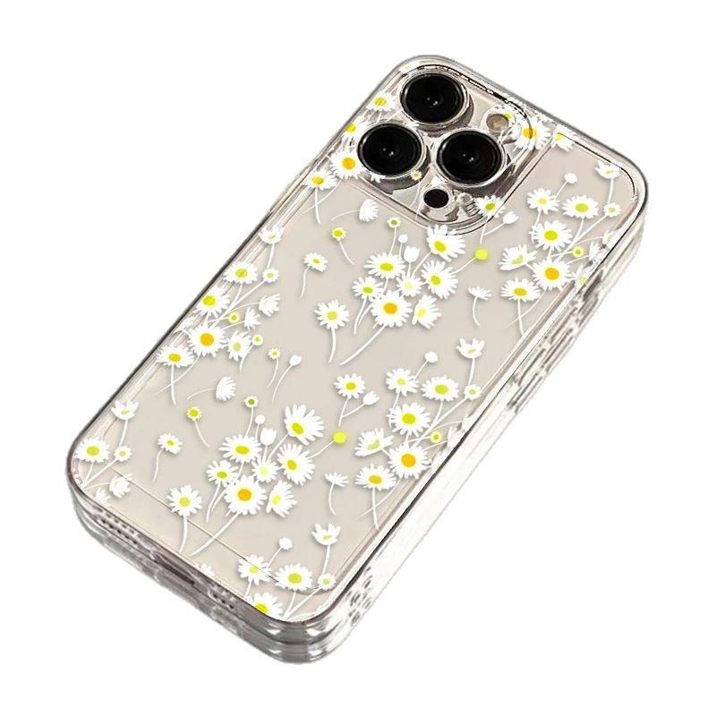 ins full screen small daisy iPhone17Promax mobile phone case is fresh and suitable for Apple 16 Pro space case 15 sets.