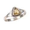Natural Citrine Gemstone Handmade 925 Sterling Silver Jewelry Ring Size 10 L6J39