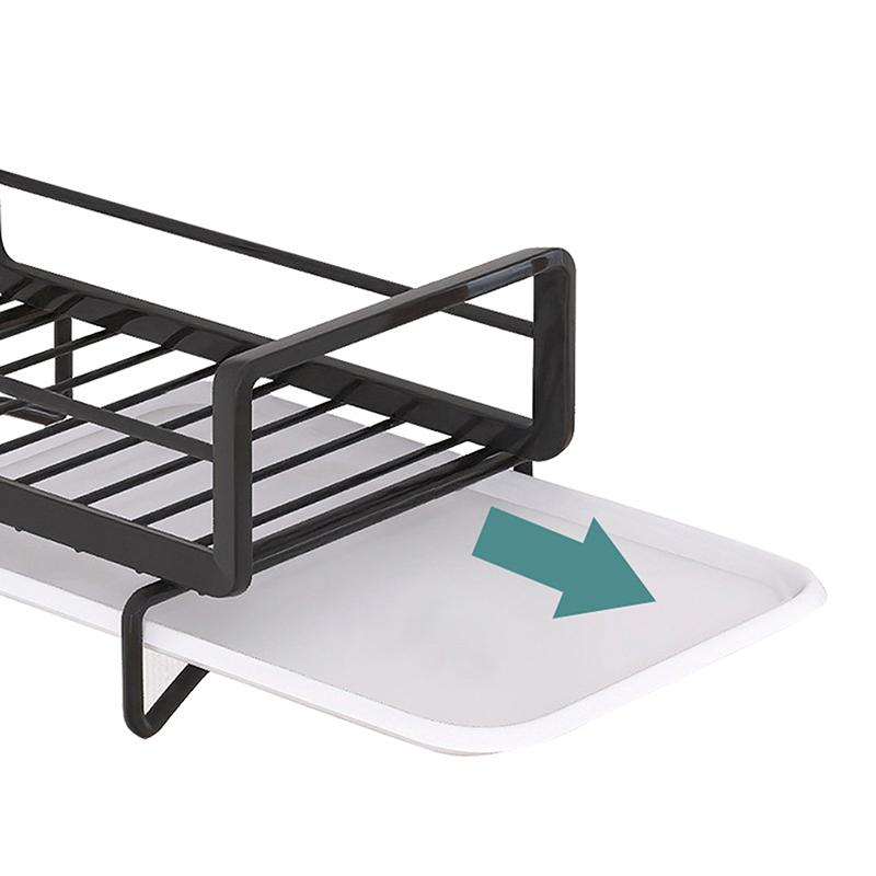 Kitchen Drain Rack Organizer Kitchen Sink Utensils Holder Drainer Storage Shelf Sponge Dishcloth Towel Rack