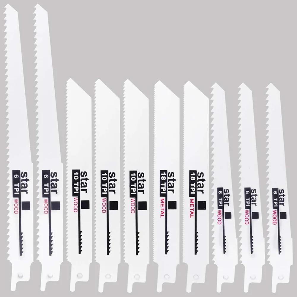 1set Reciprocating Saw Blades Saber Saw Handsaw Multi Saw Blade For Cutting Wood Metal PVC Tube Power Tools Accessories