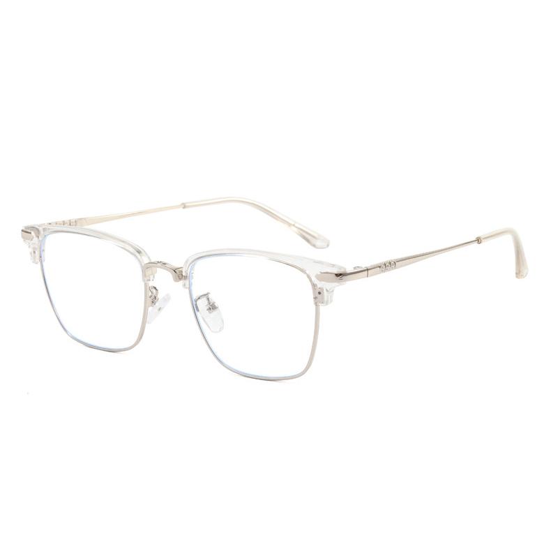 Svart Databrilleinnfatning Kvinner Menn Anti Blått Lys Runde Briller Blokkerende Briller Optisk Brille Metallinnfatning