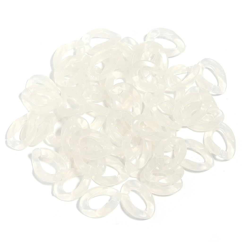 50pcs/lot Acrylic Twisted Chain Links Candy Colored Bracelet Connector Clasps For DIY Handmade Exquisite Earrings Accessories