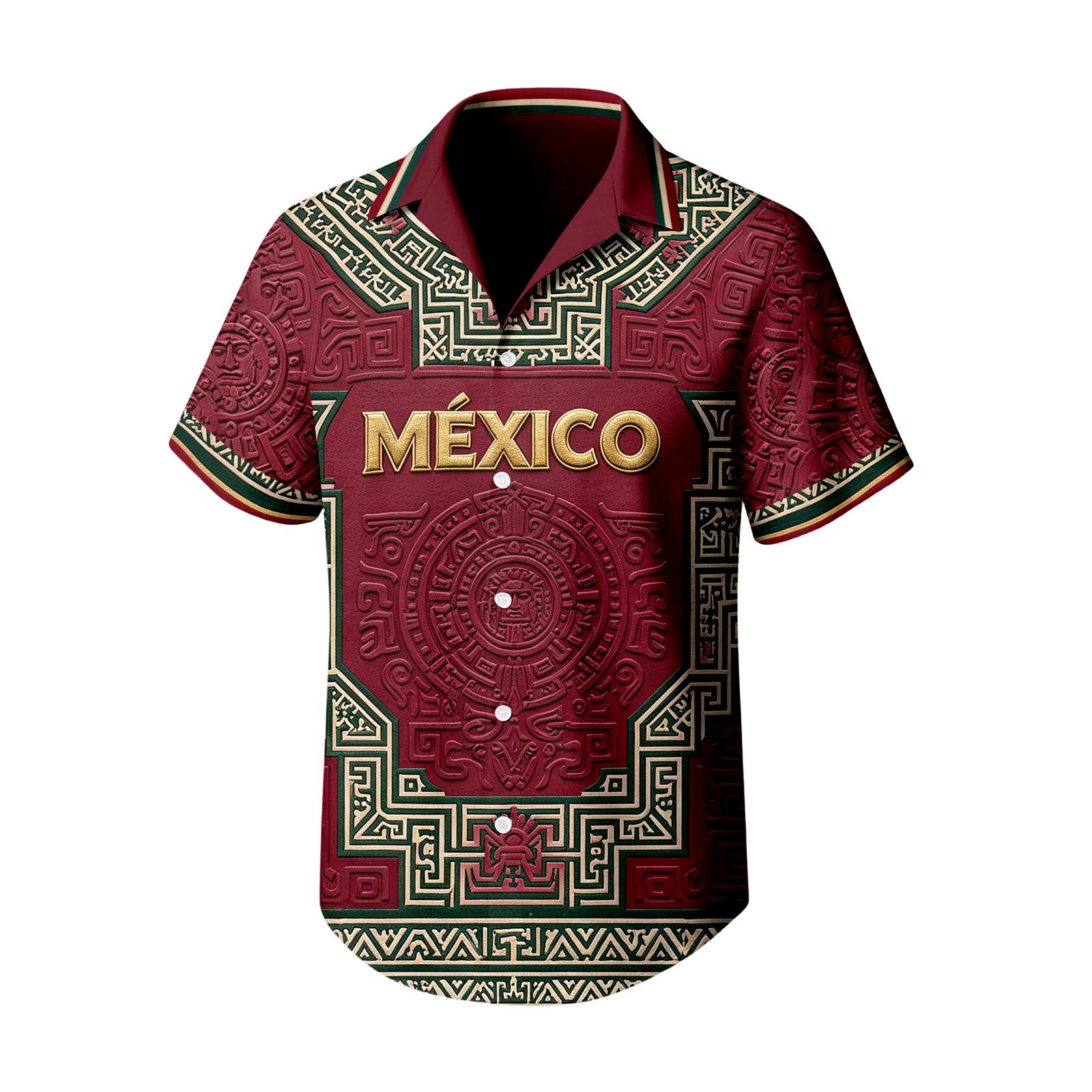 Men s Casual Short Sleeve Shirt with Halloween Print for Party L
