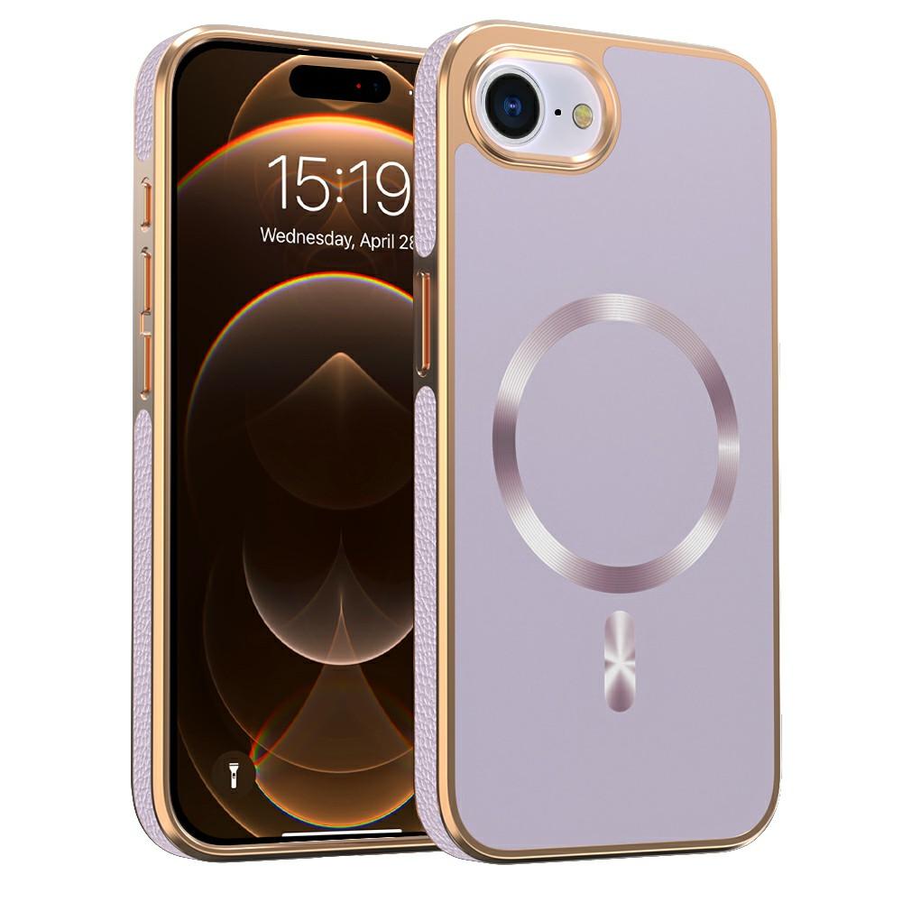 For iPhone 16e Magnetic Case Electroplating Anti-Drop TPU+PC Phone Back Cover