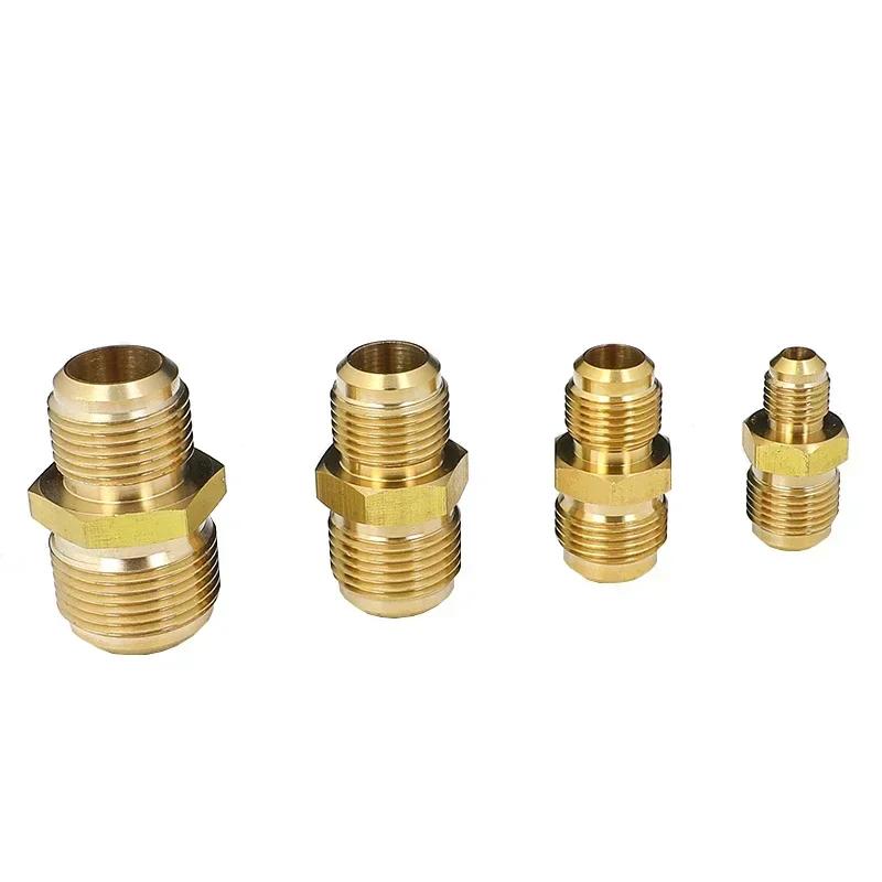 Riduttore Uguale Tubo con Raccordo a Svaso OD 1/4" 5/16" 3/8" 1/2" 5/8" 3/4" 7/8" Connettore Raccordo Tubo in Ottone Standard SAE Condizionatore d'Aria