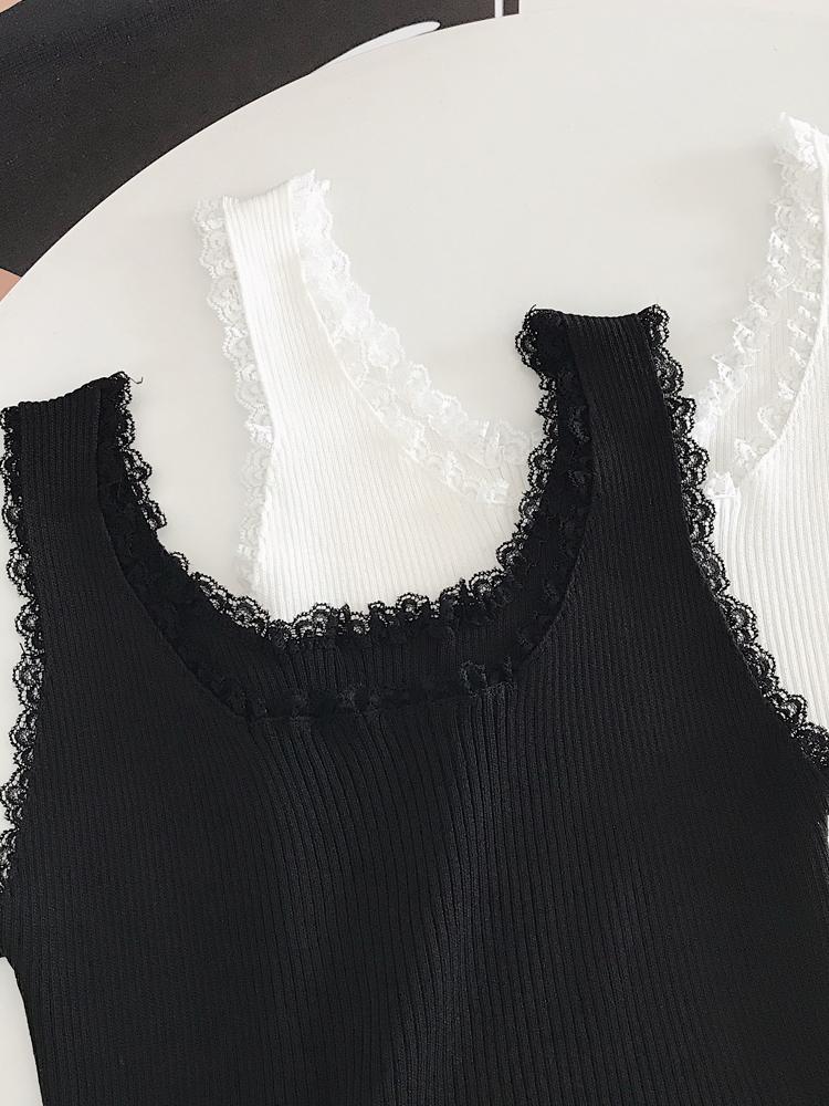 

1 шт. летний жилет, женский сексуальный жилет на шнуровке три четверти, женский базовый однотонный топ на девять четвертей YSX One Size чёрный