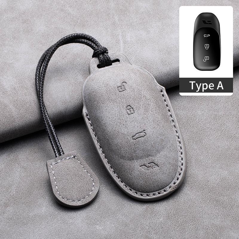 Sheepskin Car Key Case for LEADING IDEAL Lixiang L7 L8 L9 ONE 2025 2025 Li Auto Smart Remote Cover Keychain Shell Accessories