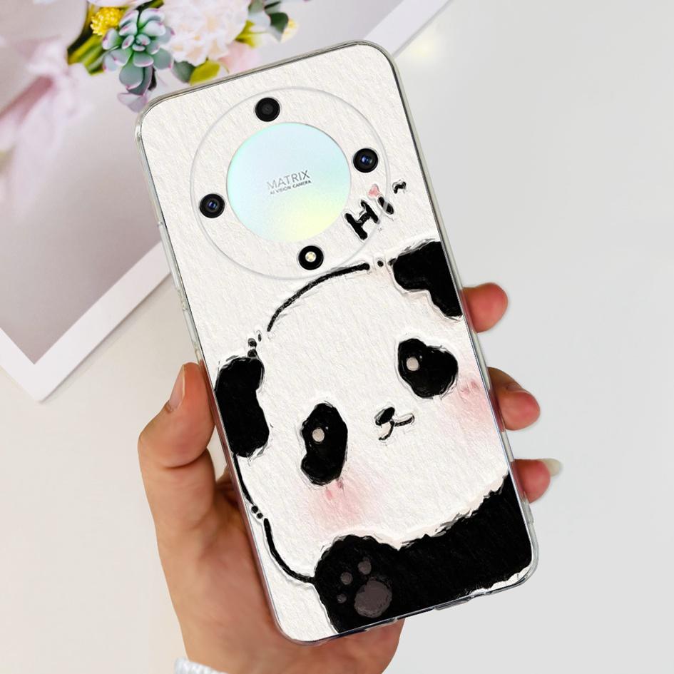 For Honor X9b 5G Case ALI-NX1 Popular Flower Soft Clear Silicon TPU Cover For Honor X9a RMO-NX1 HonorX9 ANY-NX1 Shockproof Funda