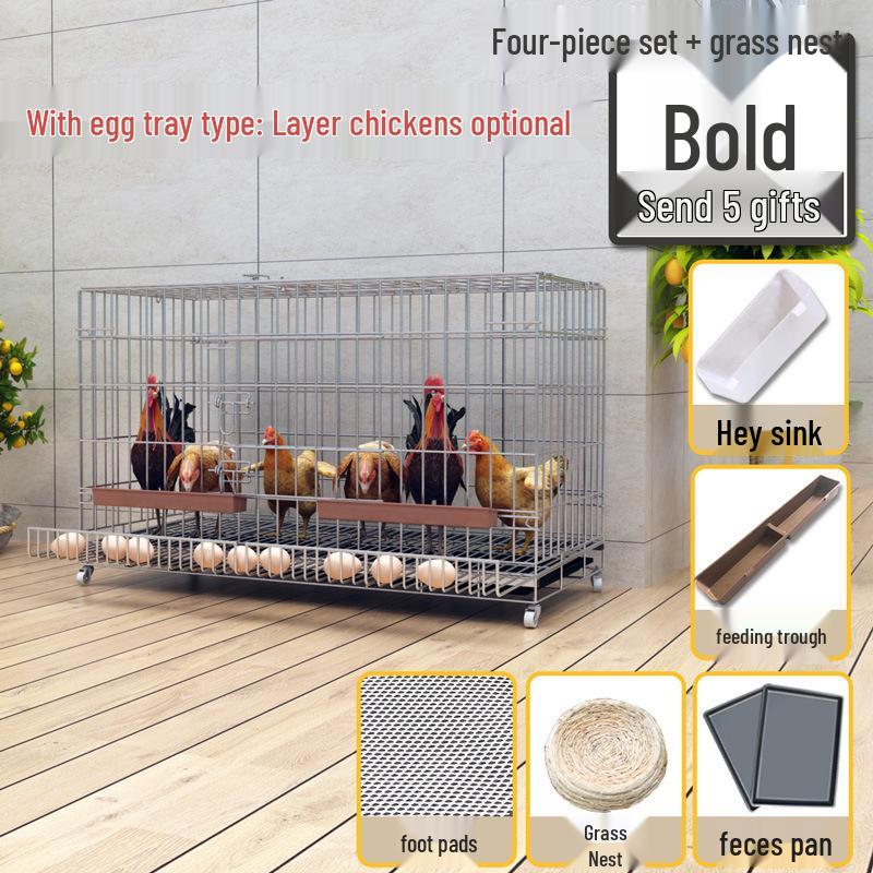 Large Automatic Folding Chicken Coop with Manure Cleaning, Wire Mesh, Suitable for Ducks and Geese