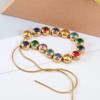 10pcs Stainless Steel Glass Charms Jewelry Making 6mm Colorful Glass Bead Pendants with Hole for DIY Necklace Bracelet Earrings