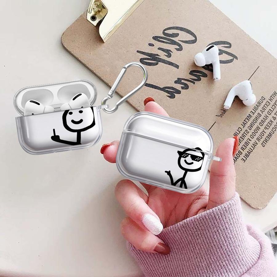 Hülle Für Airpods Pro3 2 3 Pro2 Pro 4 1 Klare Kopfhörerhüllen Abdeckung Cartoon Matchman