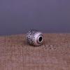 Sterling Silver 999 Round Beads with Retro Auspicious Clouds for DIY Handmade Bracelets and Necklaces