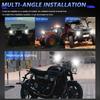 Xtahdge LED Driving Lights, 60W 6000LM Motorcycle Driving Fog Lights, Waterproof Round LED Spotlights
