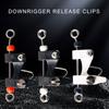 4 Stück Downrigger Release Clip Trolling Verstellbarer Schnurclip Starker Spannungs-Snap-Release-Clip für die Meeresfischerei