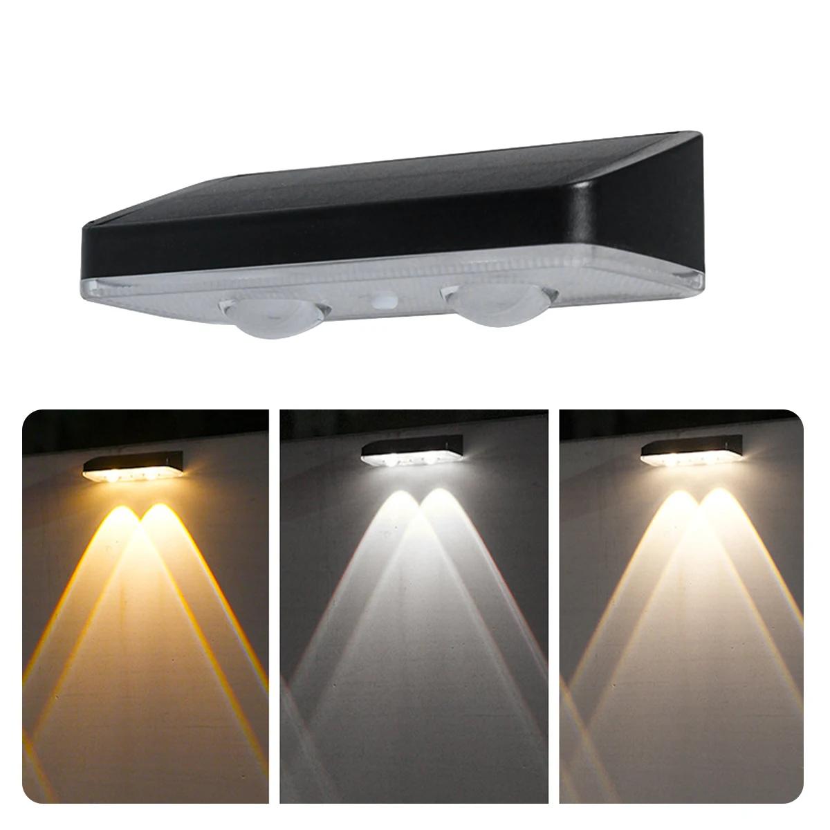 

Solar Wall Light Outdoor Garden Waterproof Led 3.7v 0.2w Mount Lamp Dimmable Panel Fence Yard For Home House Perimeter Colorfull