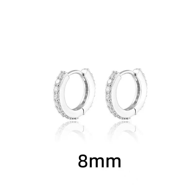2 Stück/Paar Anlaufgeschützte Metall Zirkonia Creolen Ohrringe Gold Silber Farbe Huggie Knorpel Ohrring Piercing Schmuck