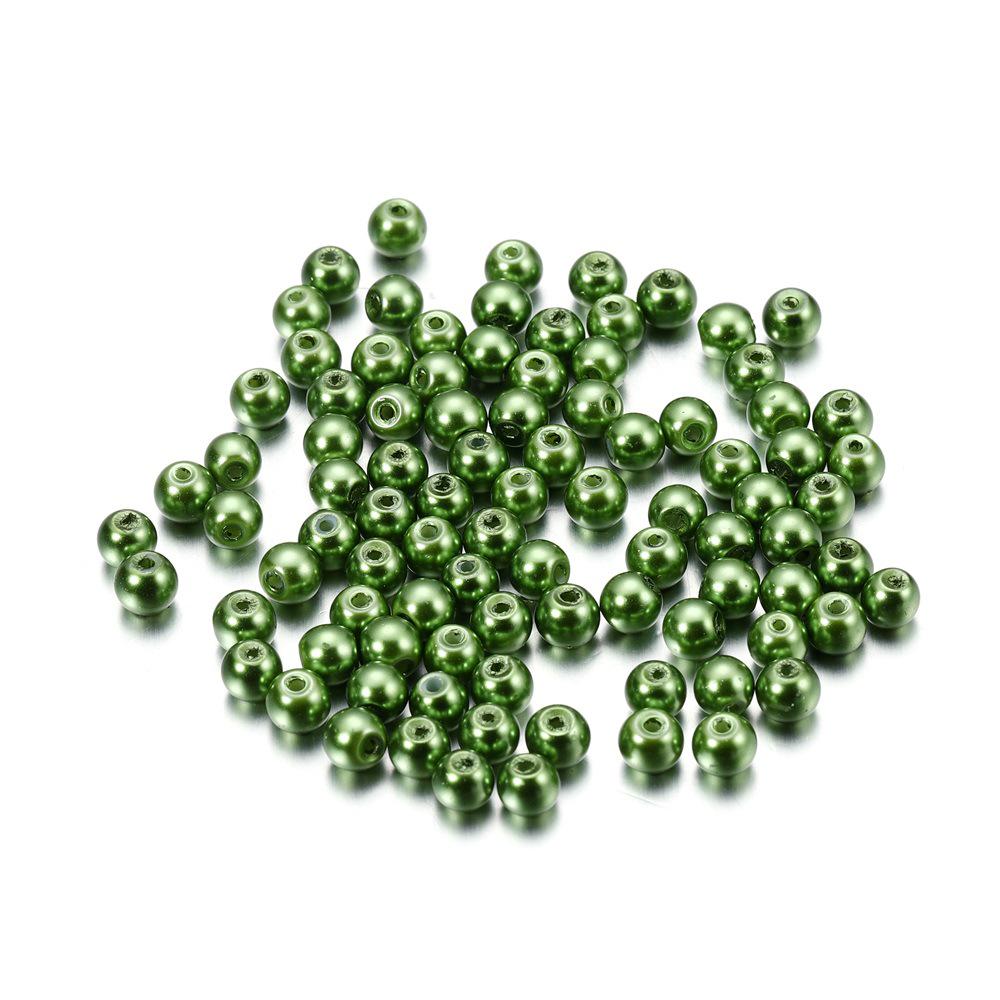 Multi-color 4mm Glass Imitation Pearl Beads for DIY Jewelry Crafting