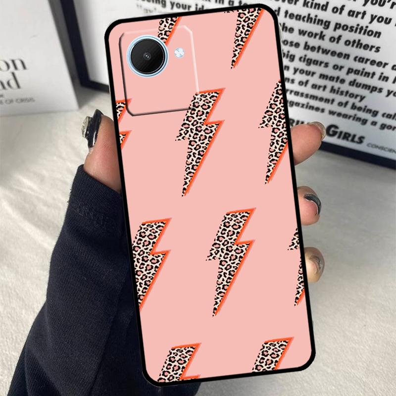 Boho Botanical Leaf Cow Cactus For Realme C55 C75 C67 C63 C51 C61 C53 C35 C65 C71 11 12 13 14 Pro Plus GT6 GT7 15 Pro Case