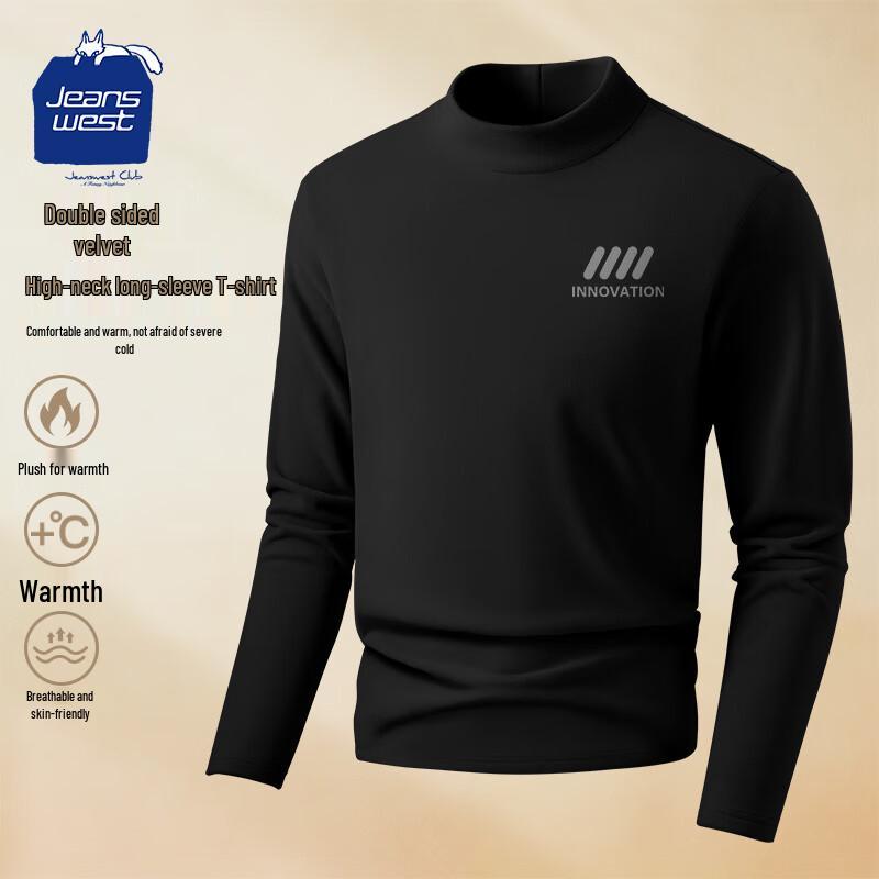 

Men s JEANSWEST CLUB Warm Turtleneck Long Sleeve Top XL
