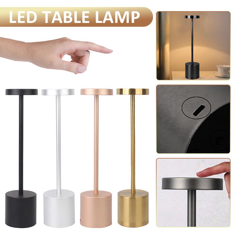 Xiaomi Simple LED Rechargeable Touch Metal Table Lamp Three Colors Bedside Cordless Desk Lamp Bar Outdoor Decoration Led Night Light