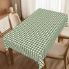 1 Stück Sommer Retro Einfache Grün Kariertes Muster Runde Tischdecke, Kleine Frische Kariert Bedruckte Rechteckige Tischdecke, Party-Tischdecke, Heim-Tischdecke