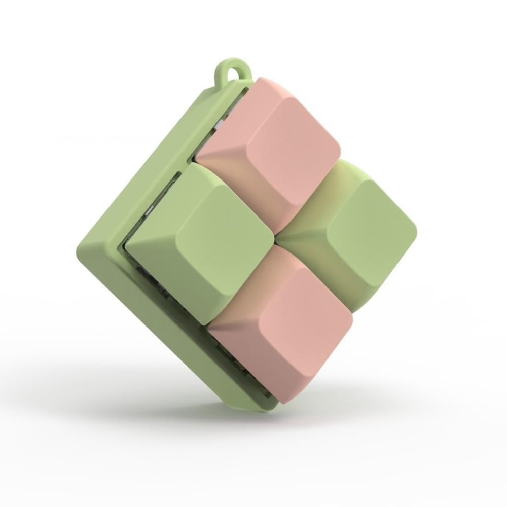 Keycap Fidget Keychain Keys Button Pinch Toy Multi-Color Clicker Toy  Kids