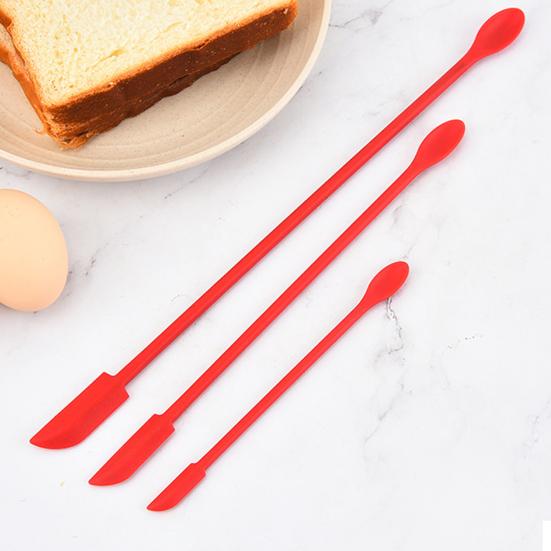 

3шт/набор скребка пищевой безопасный силиконовый антипригарный кухонный скребок для дома красный