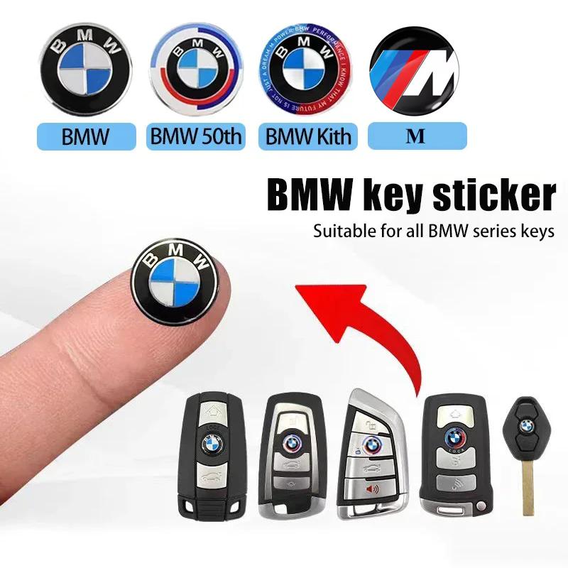 BBJG8 11mm 14mm Car Remote Key Emblem Badge Radio Button Sticker for BMW M Performance E39 E46 E90 E30 E60 E91 E92 F30 F31 Z4 X3 X5 X7