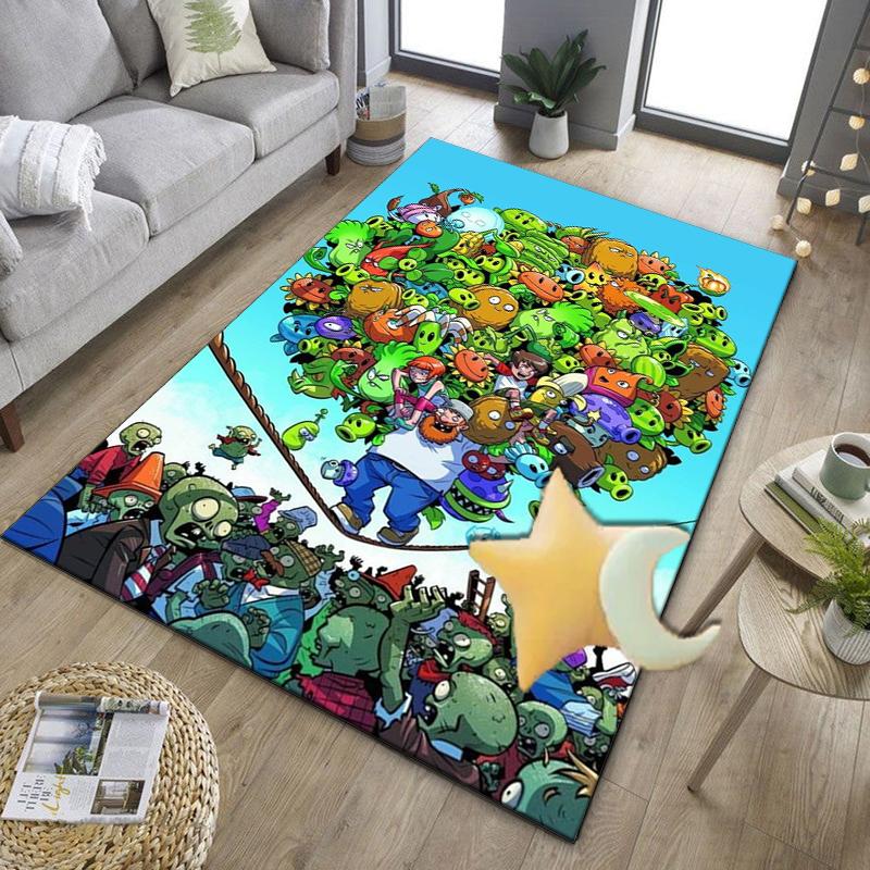 Vibrant Battle Zombies Office Rug Chair Mat, Game Carpet, Suitable for Front Door, Bedroom, Living Room, Desk, Holiday Gift