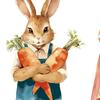 Easter Rabbits Door Sticker Kid Room Decoration Wall Window Decals Bedroom Self-adhesive Home Decor Wallpaper Cute Bunny Mural