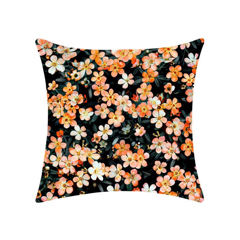 New Floral Floral Series Pillow Case Soft Car Home Decoration Bedroom Bedside Pillow Cushion Cover
