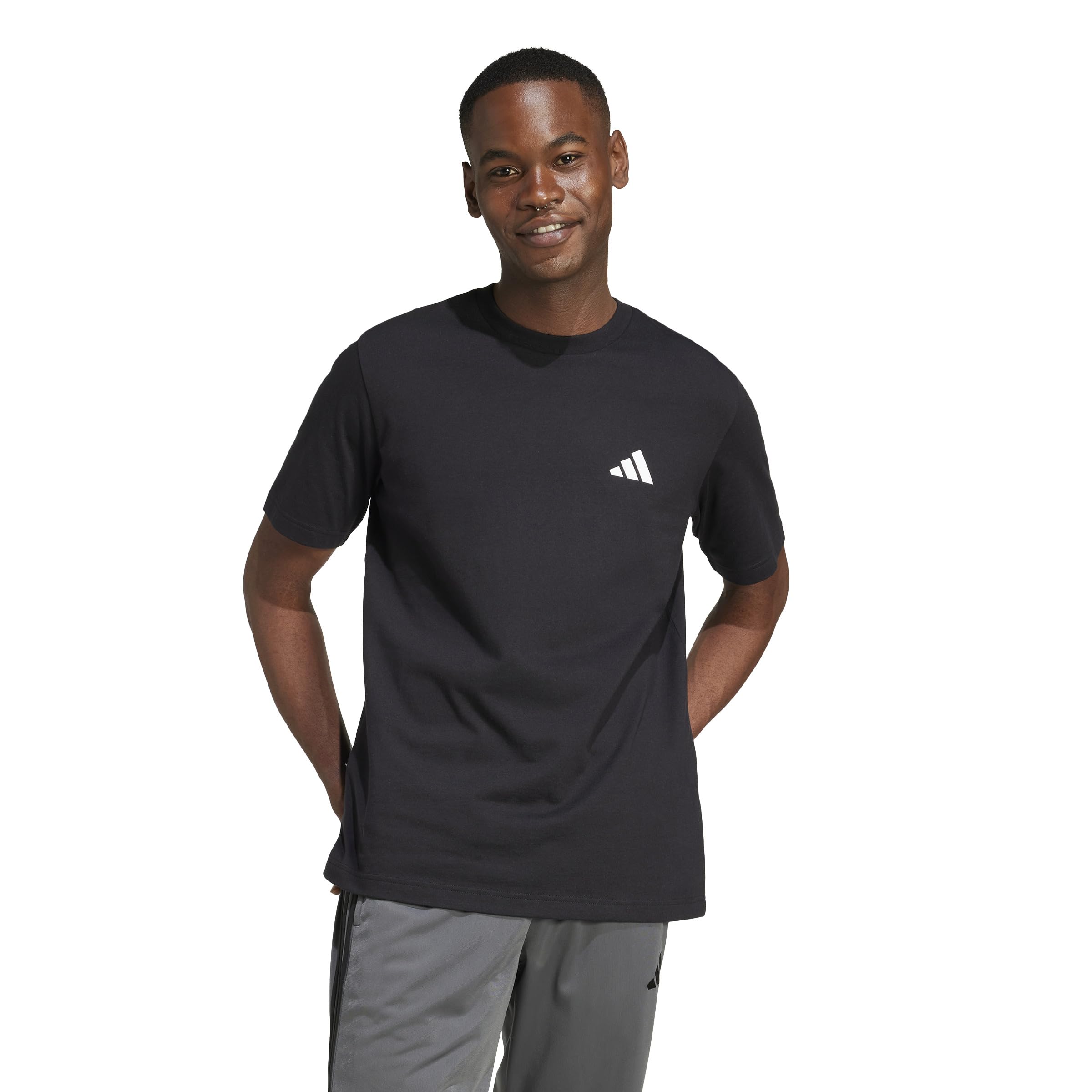 

Adidas Is Graphic Short Sleeve Black Men s Impossible Nothing T-Shirt, KCJ23, (JL6119)