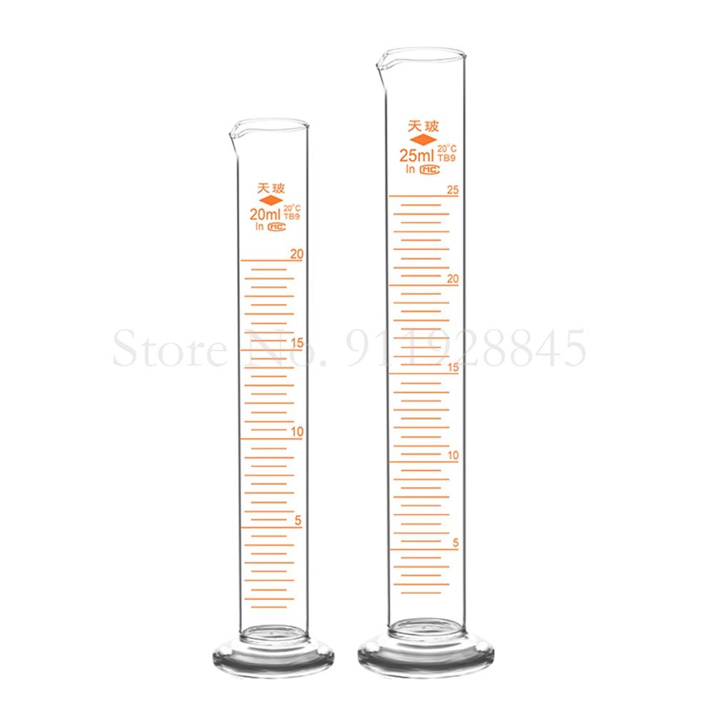 1 Stück Labor Messzylinder 5ml bis 1000ml Verdicktes Glas Messbehälter Laborbedarf