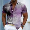 Men's Geometric Pattern  3D Print Shirt Button Up Shirt Casual Shirt Summer Shirt Short Sleeve Daily Vacation Clothing