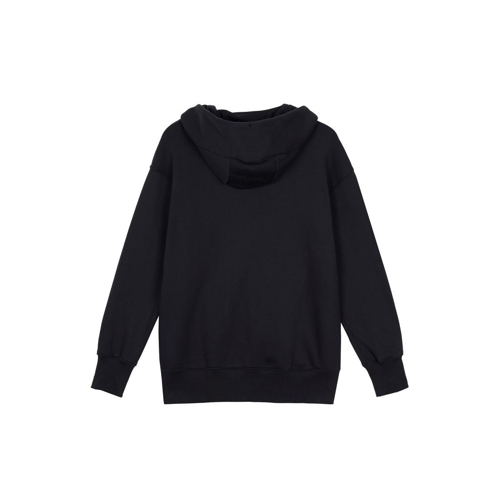 Nike Solid Color Full-Zip Hooded Long Sleeve Jacket Women Tops Black DQ5759-010