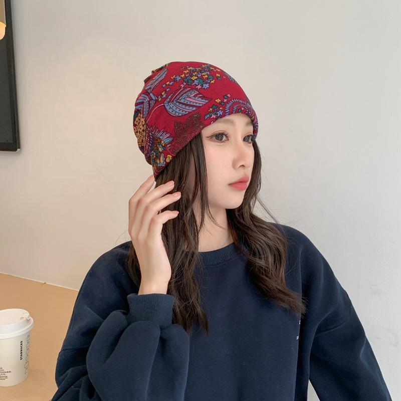Women's Multifunctional Neck and Hat Scarf: Warm Twist Cap & Mask for Autumn/Winter