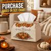 1pc Autumn Tissue Box Holder with Vintage Festive Design - Thanksgiving Pumpkin Vine, Durable Polyester, Ideal for Kitchen, Living Room, Bedroom, Bath