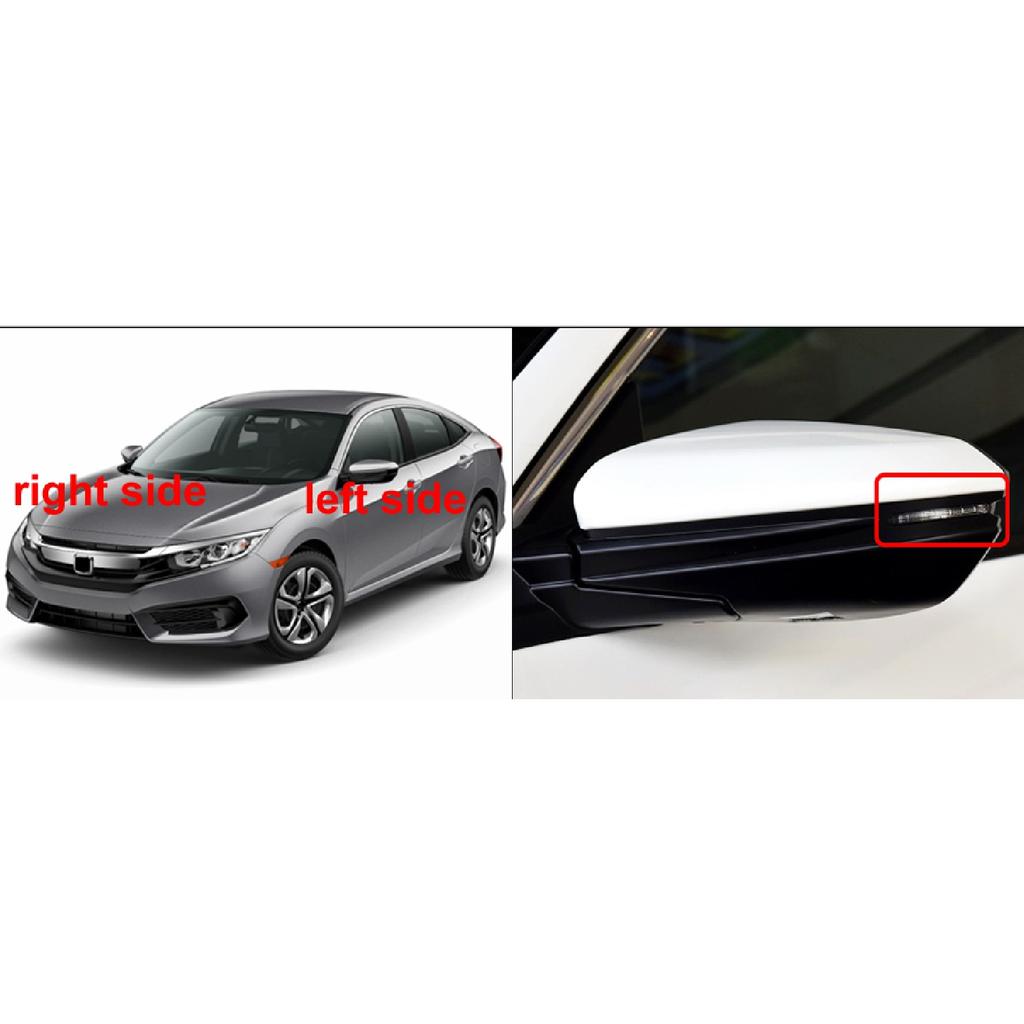 For Honda Civic 2016 2017 2018   Car Accessories Rearview Side Mirror Turn Signal LED Light Lamp Cover