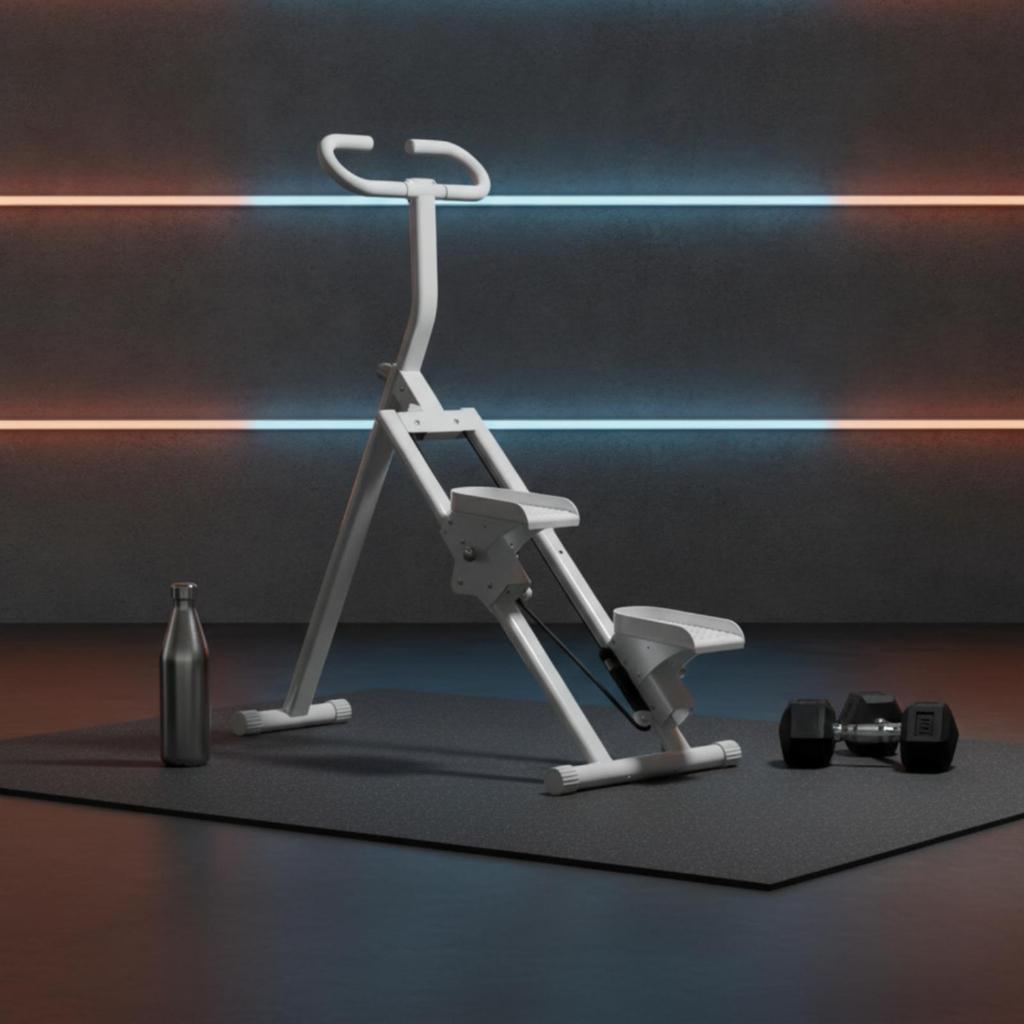 Stair Stepper with Handlebars Foldable Climbing Machine Adjustable Climber