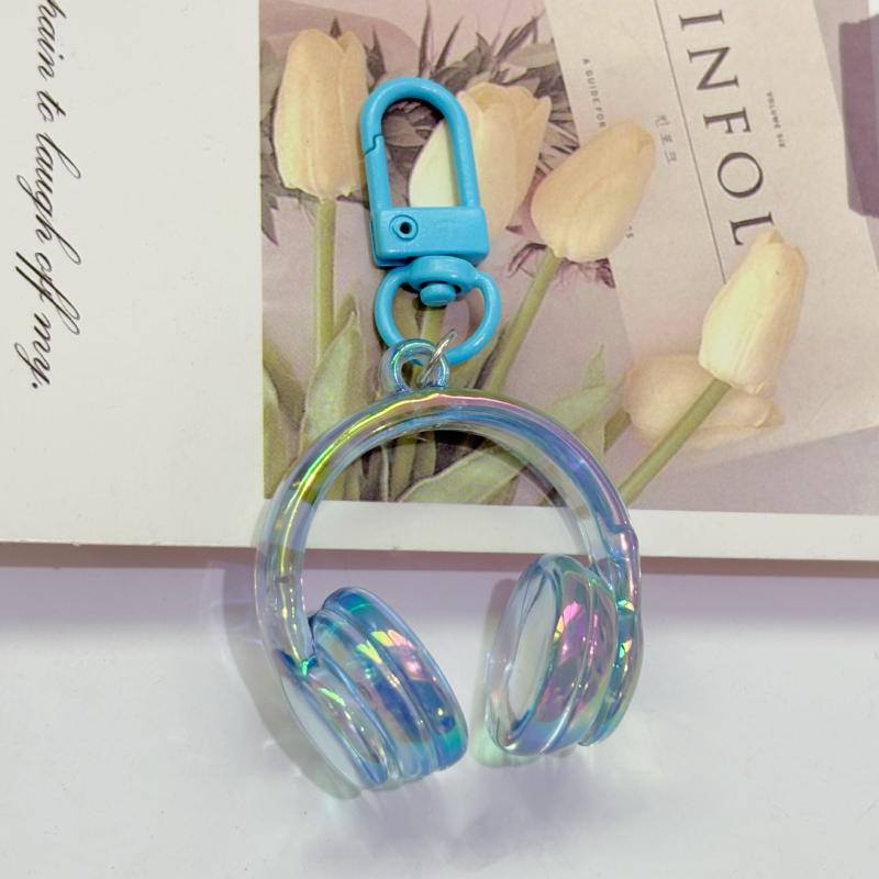1 Piece Mobile Phone Chain Earphone Charm Backpack Hanging Decoration Cute Colorful 3D Earphones Pendant Keychain Gifts