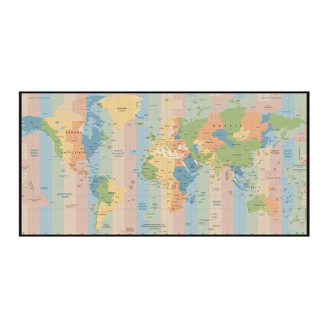 Moderne noir or carte du monde photo toile peinture Art salon affiche et impressions mur Art chambre bureau bibliothèque décor à la maison sans cadre