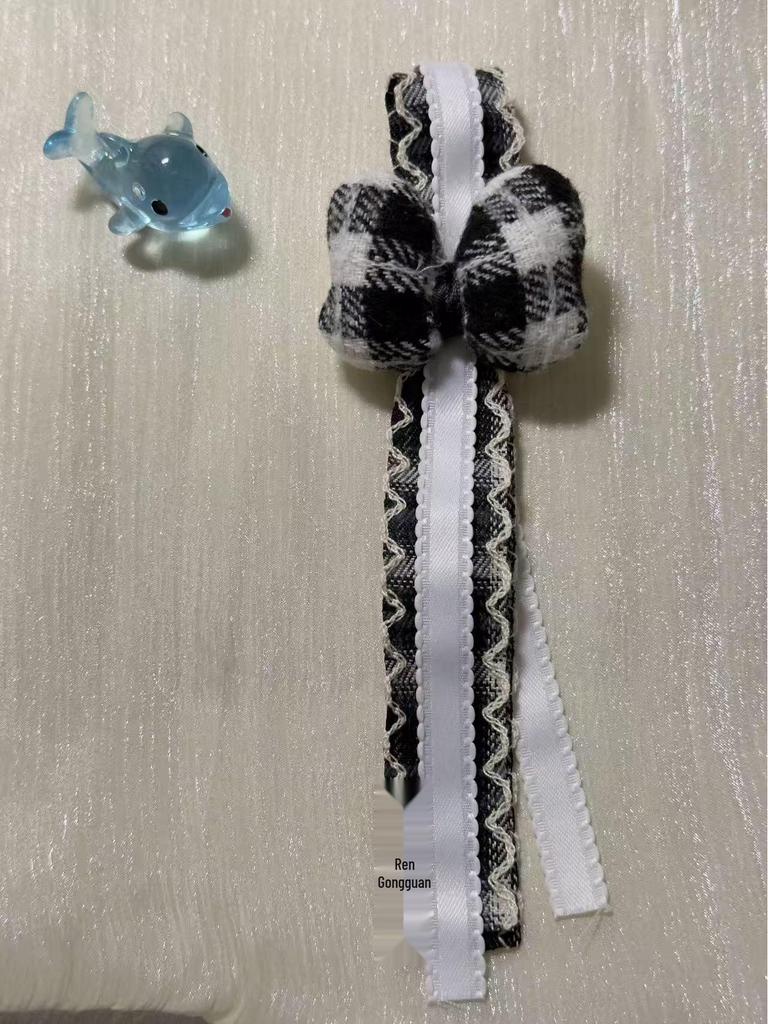 Multi-color Plaid Bow Lanyard Pendant: Hair & Bag Accessories, Clothing Ornaments - Hot Selling!