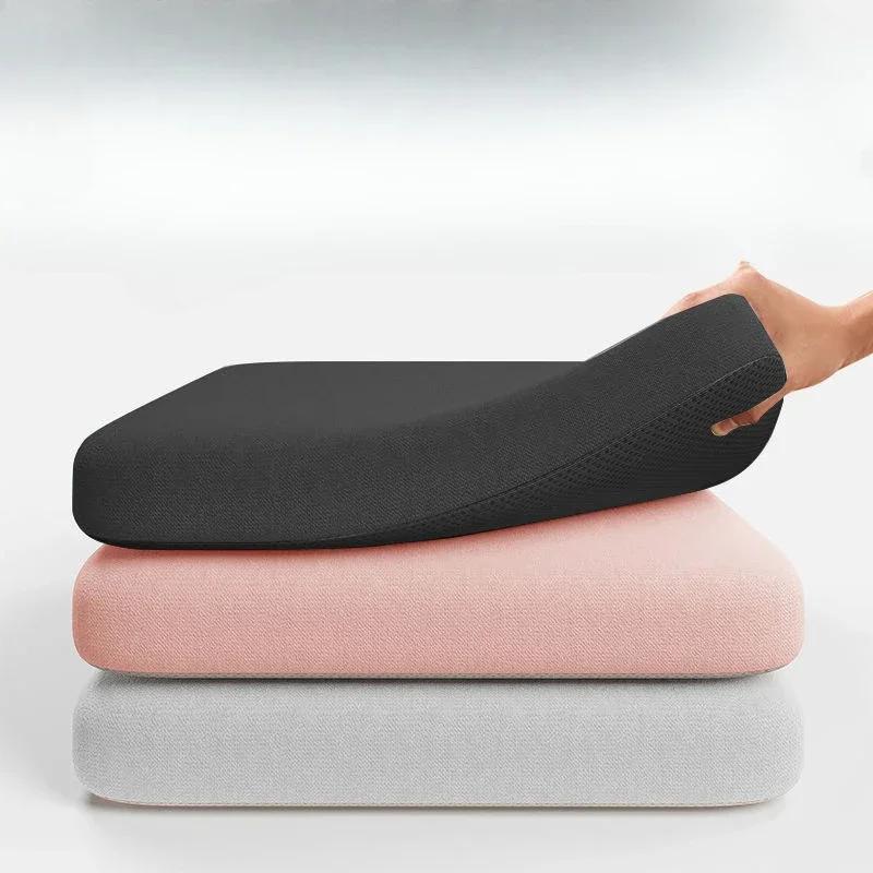 40x40x4cm Car Seat Pad Thick Memory Foam Seat Cushion Ultra Soft Car Sitting Pad for Long Sitting Lumbar Support Pain Relief