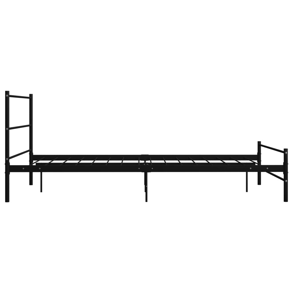 Bed Frame Black Metal 120 x 200 cm