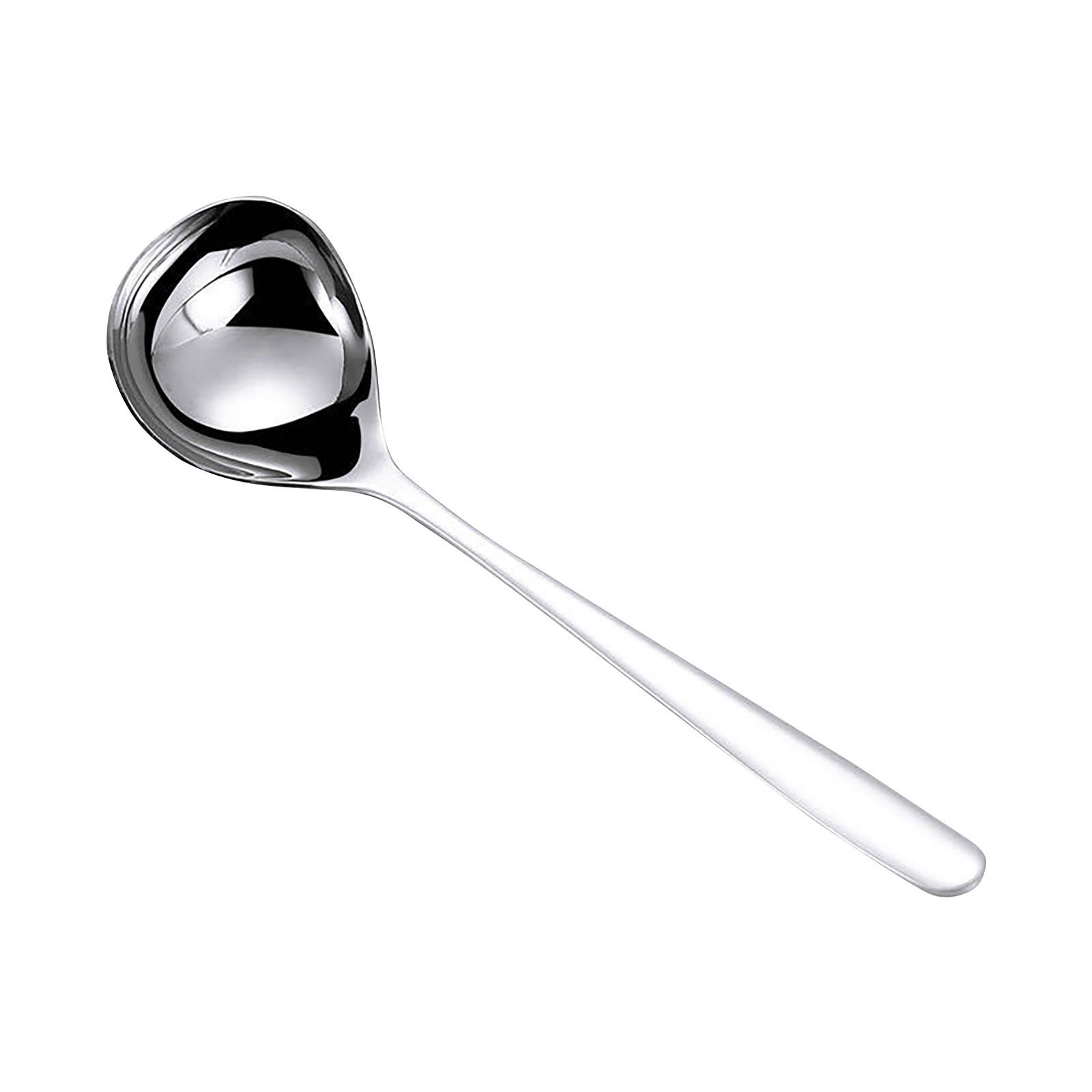 

Multicolor Stainless Steel Soup Spoon Round Shape Short Handle Scoop Dessert Spoon for Ice Cream Dessert Rice Salad Dinnerware One Size