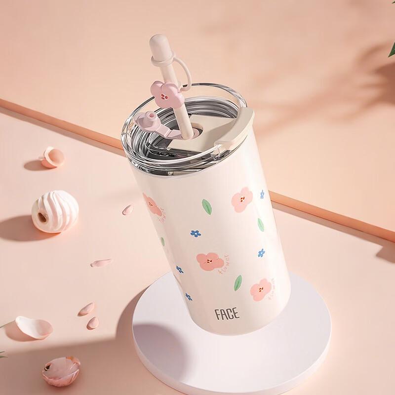 Face 316 Stainless Steel Straw Insulated Tumbler