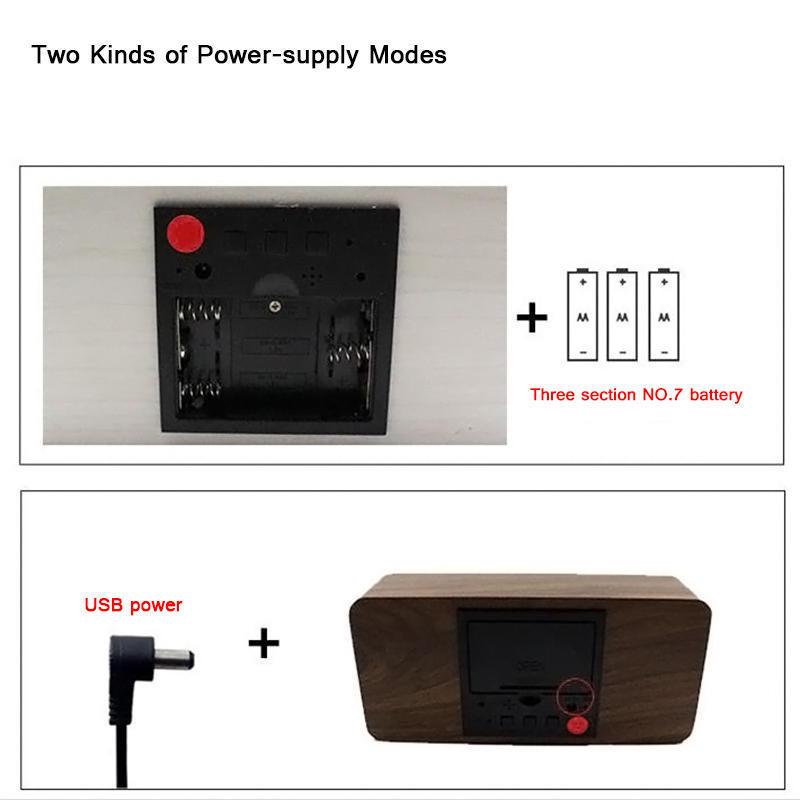 Desktop Simple Small Alarm Clock LED Clock Alarm Clock Sound Alarm Electronic Display Temperature Display Room Decoration Accessories