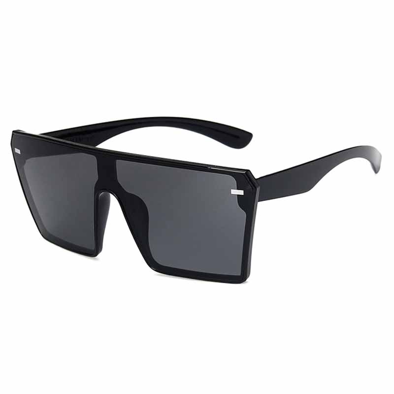 Vintage Luxury Brand Sunglasses Women Men Big Frame Square Windproof UV400 Protection Rivets Shades