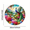 Vintage Peacock Flower Garden Wall Art Tropical Scene Metal Wall Decor