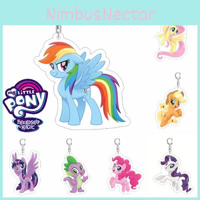 Cute Acrylic Keychain With Double-sided Print Little Pony Clip Decoration
